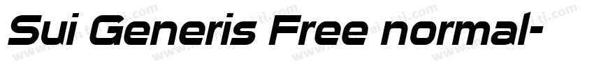 Sui Generis Free normal字体转换